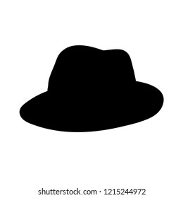 Black Silhouette Mens Fashionable Hat Stock Vector (Royalty Free ...