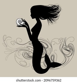 8,400 Mermaid girl silhouette Images, Stock Photos & Vectors | Shutterstock