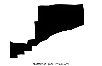 black silhouette of Mesquite city map in nevada USA on white background