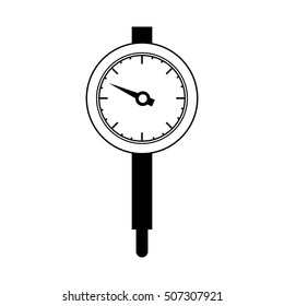 black silhouette micrometer with gauge needle