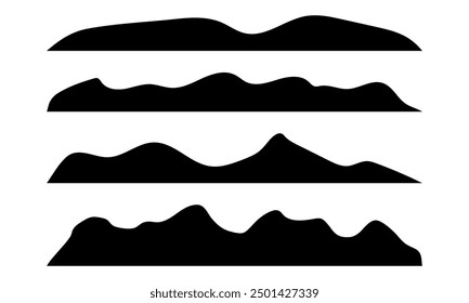 schwarze Silhouette Berg Design Elemente Formen
