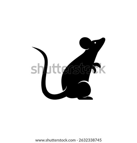 black silhouette of a mouse