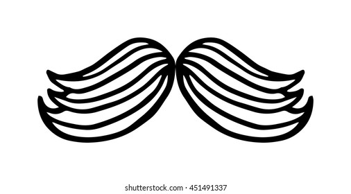 Black silhouette mustache