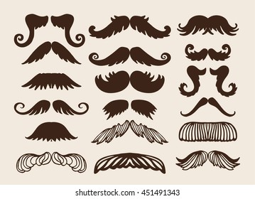 Black silhouette mustache