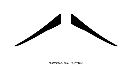 Black silhouette mustache