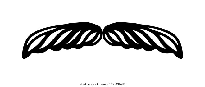 Black silhouette mustache