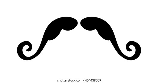 Black silhouette mustache