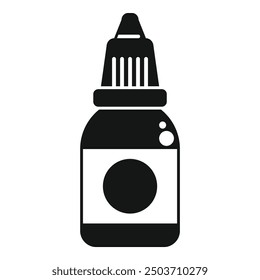 Black silhouette of a nasal spray for relieving blocked noses