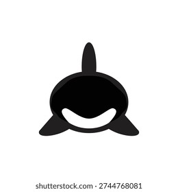 Black Silhouette of an Orcinus orca.