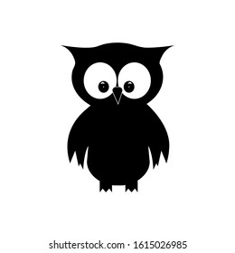 Black Silhouette Owlvector Logo Owl Icon Stock Vector (Royalty Free ...