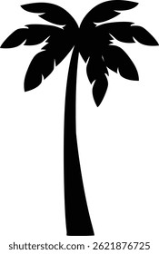 Design de vetor de palmeira de silhueta preta