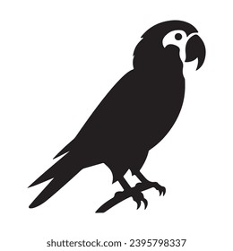 A black Silhouette parrot animal vactor