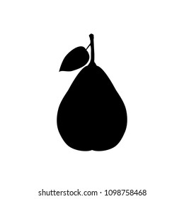 black silhouette of pear