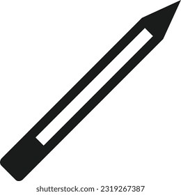 
Black silhouette of pencil icon vector. pencil silhouettes