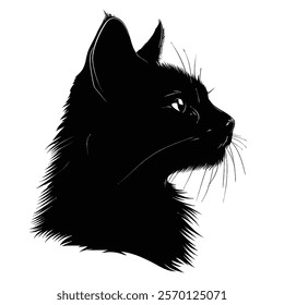 Black silhouette of a Persian modern