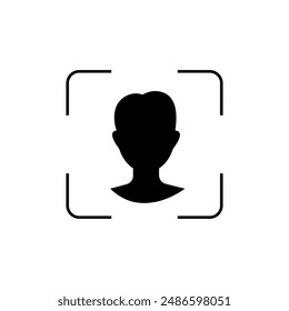 A black silhouette of a person's head 