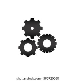black silhouette with pinions set vector illustration