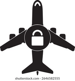 Black silhouette of a plane, with a padlock overlaid on the body. The image is illustrative of a possible file type related to aircraft security.