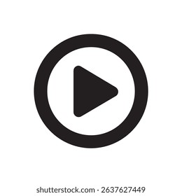 Black Silhouette Play Button Illustration