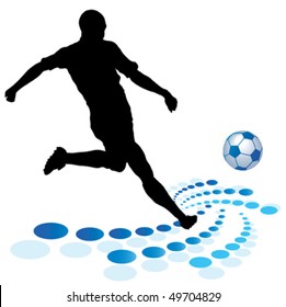 black silhouette of player and ball