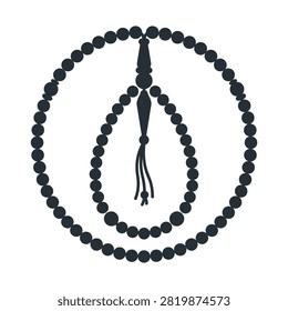 Una silueta negra cuentas