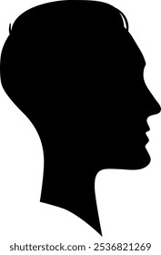 Black silhouette profile of a person, representing concepts such as anonymity, identity, and individuality