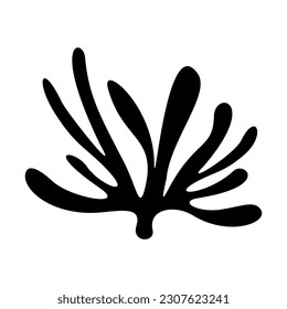 Black silhouette of a reef. Clipart. Isolated element.	 