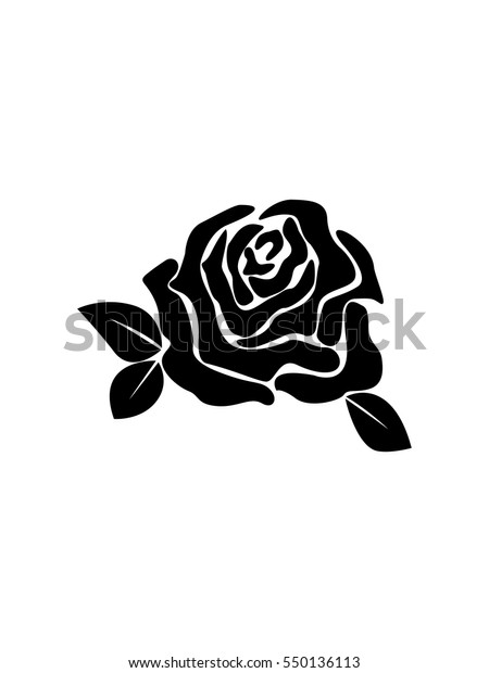 Black Silhouette Rose Leaves Stock Vector Royalty Free 550136113 6965