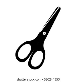 black silhouette scissors for cut