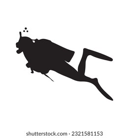 Buceadores de espantapájaros negros. Ilustración vectorial.