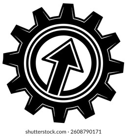 black silhouette setting vector icon on a white background 