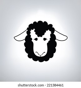 Black Silhouette Sheep Stock Vector (Royalty Free) 221384461 | Shutterstock