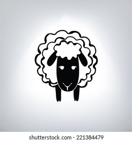 Black Silhouette Sheep Stock Vector (Royalty Free) 221384479 | Shutterstock