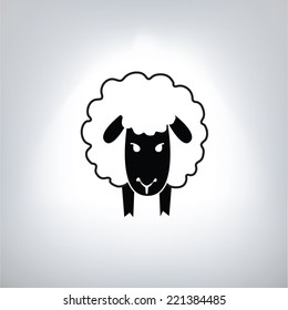 black silhouette of sheep