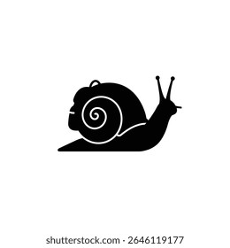Ícone preto silhueta caracol jardim.