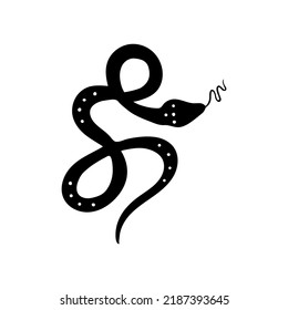 Black Silhouette Snake Vector Illustration Isolated Stock Vector ...