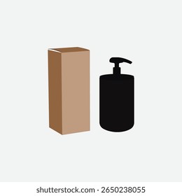 Black silhouette of a soap or sanitizer dispenser with pump top on white background. Clean outline design, perfect for icons, labels, packaging, and hygiene-related graphics.