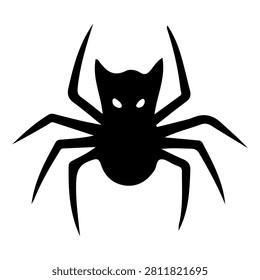 A black silhouette spider
