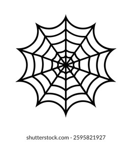 A black silhouette of spider web isolated 