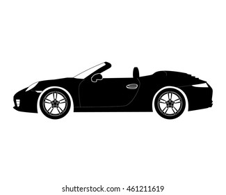 black silhouette. sport car