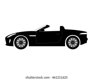 black silhouette. sport car