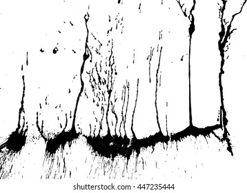 Black silhouette spot with droplets, smudges, stains, splashes.