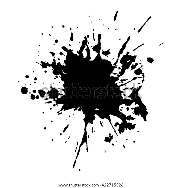 Black Silhouette Spot Droplets Smudges Stains Stock Vector (royalty 