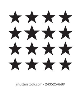 A black silhouette star set