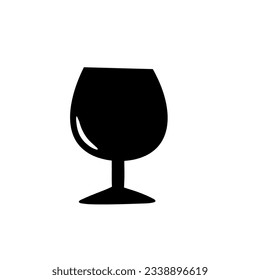 Black silhouette style beer wine and water glasses mugs vector illustration