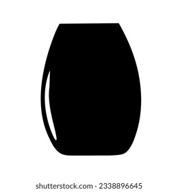 Black silhouette style beer wine and water glasses mugs vector illustration