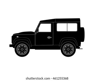 Black Silhouette. Suv