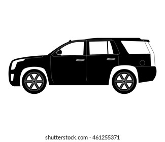 black silhouette. suv