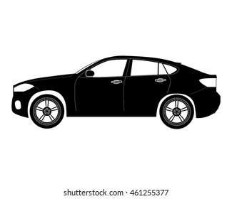 black silhouette. suv