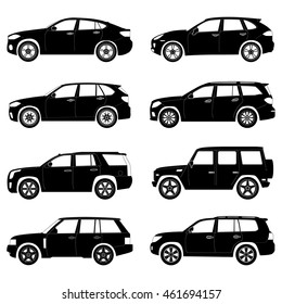 black silhouette. suv